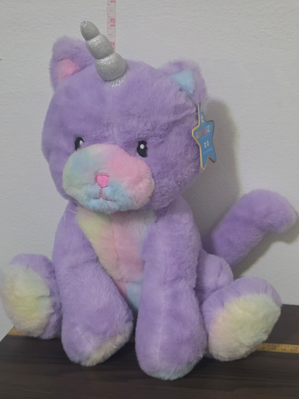 FAO Schwarz "Glow Brights" 15-Inch Kittycorn Plush Stuffed Animal